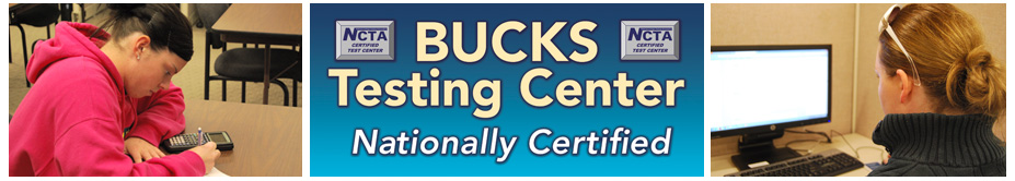 The Testing Center is nationally certified. Students take computerized and paper-and-pencil tests.