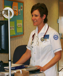 Nurse at Kiosk