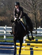 Image of rider on horse jumping