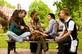 Image of teens on picnic bench