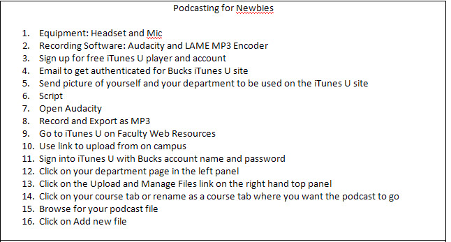 Podcasting Script