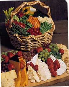 Image of vegetable and cheese table