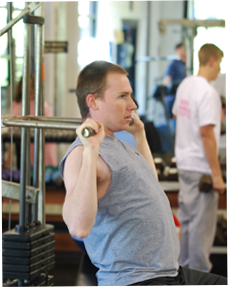 Image of person bench pressing