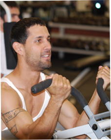 Image of man weight training