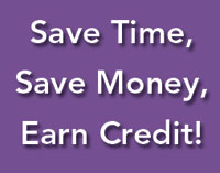 Image of Save Time Save Money Earn Credit
