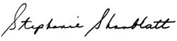 Dr. Stephanie Shanblatt's Signature