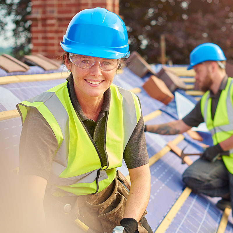 Female construction worker