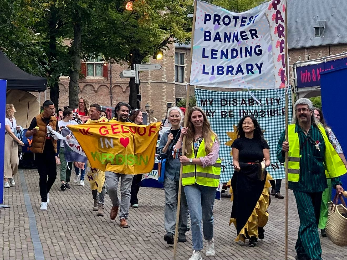 Protest Banner Lending Library Parade