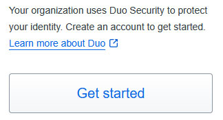 Duo Mobile Get Started Button