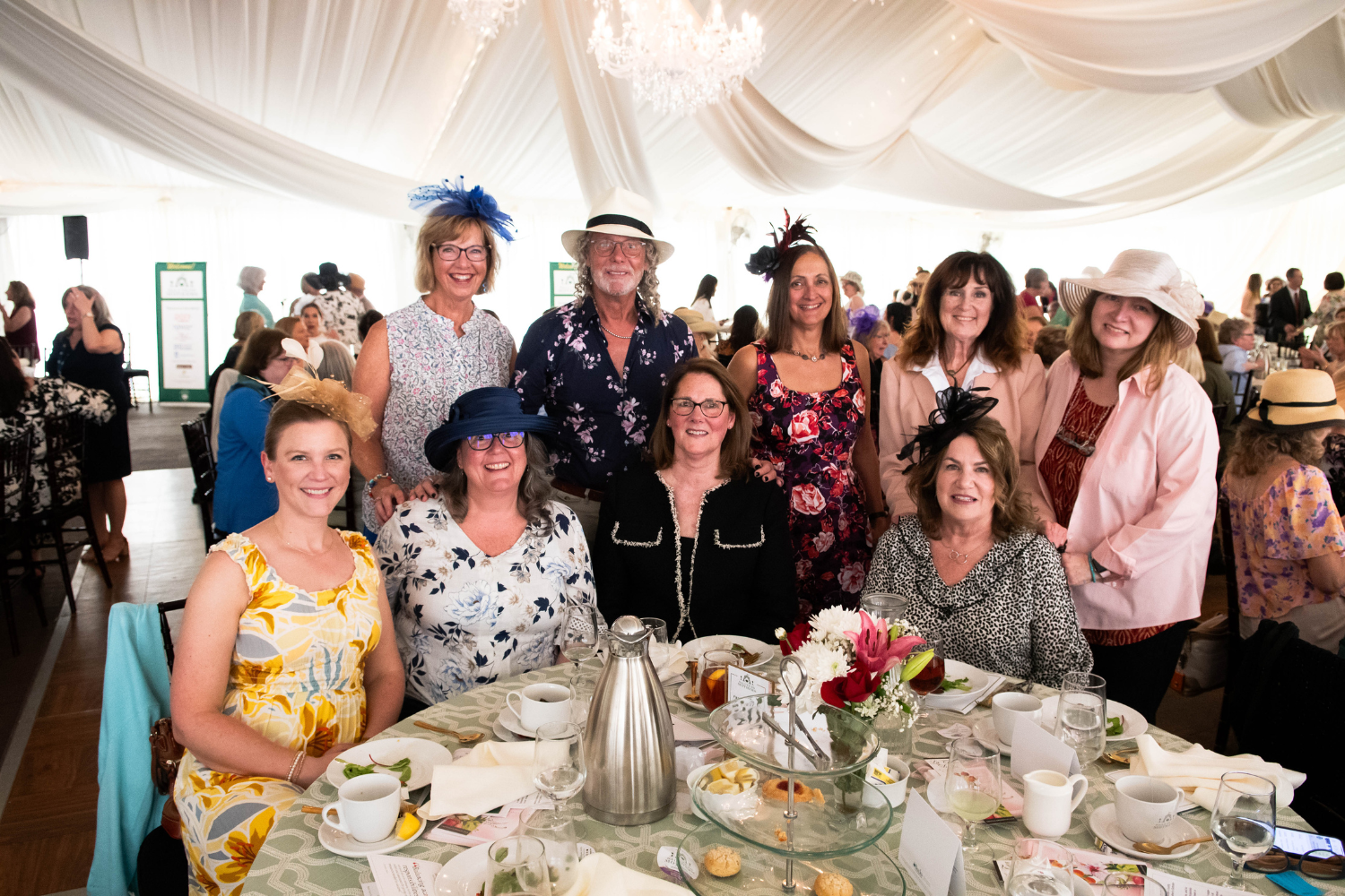 Members of Bucks County Community College’s Learning Resources department dressed to impress at the Salute to Mother’s Scholarship Tea last year.
