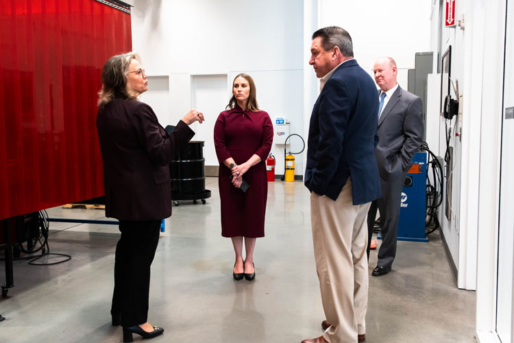 Tour of welding area