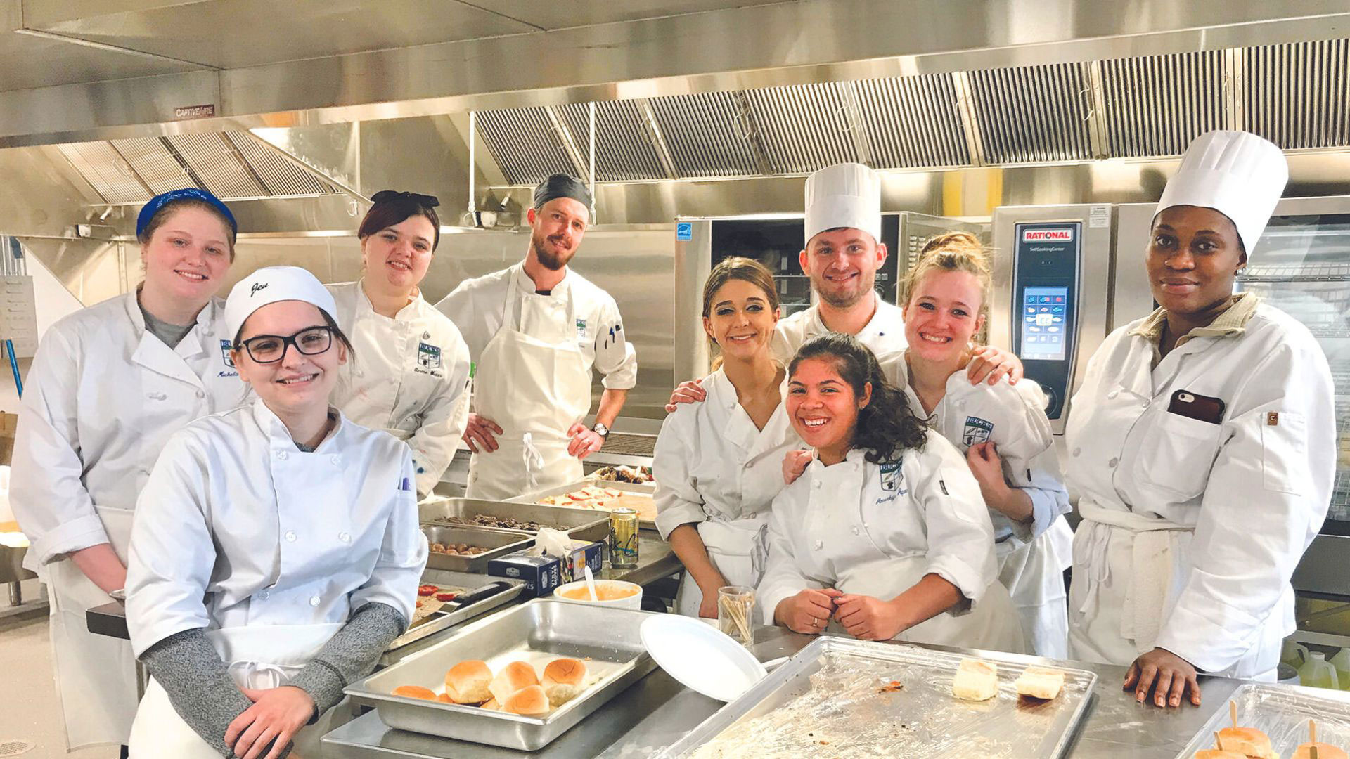 Culinary Arts students in kitchen