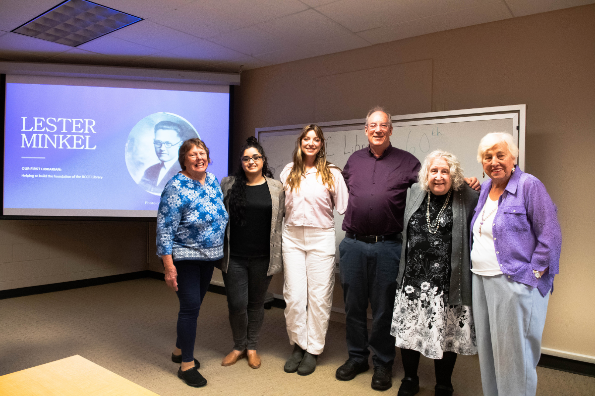 Family of Lester Minkel, founding librarian at Bucks COunty Community College