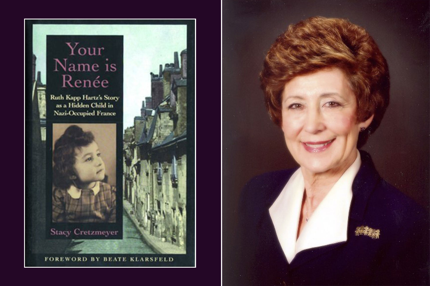 Book cover and image of Ruth Kapp Hartz