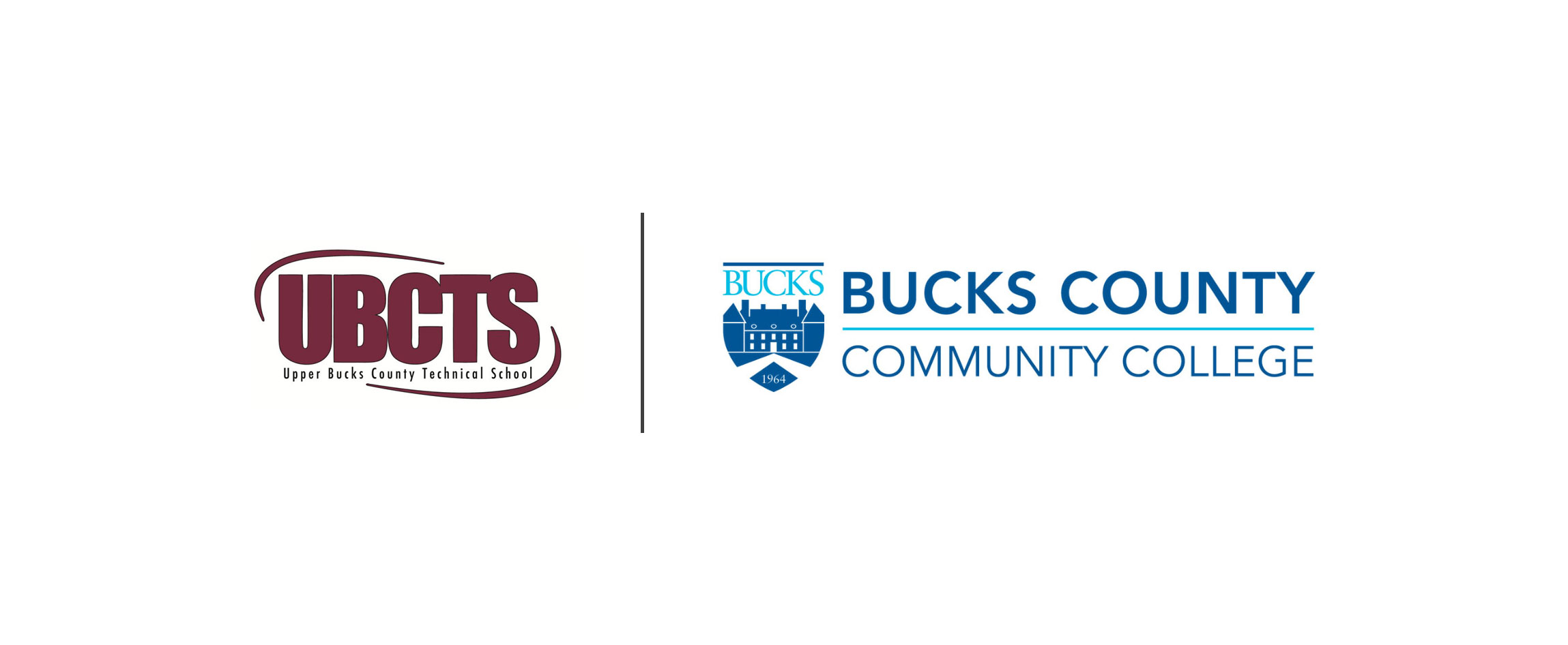 Upper Bucks County Technical School logo and Bucks County Community College logo